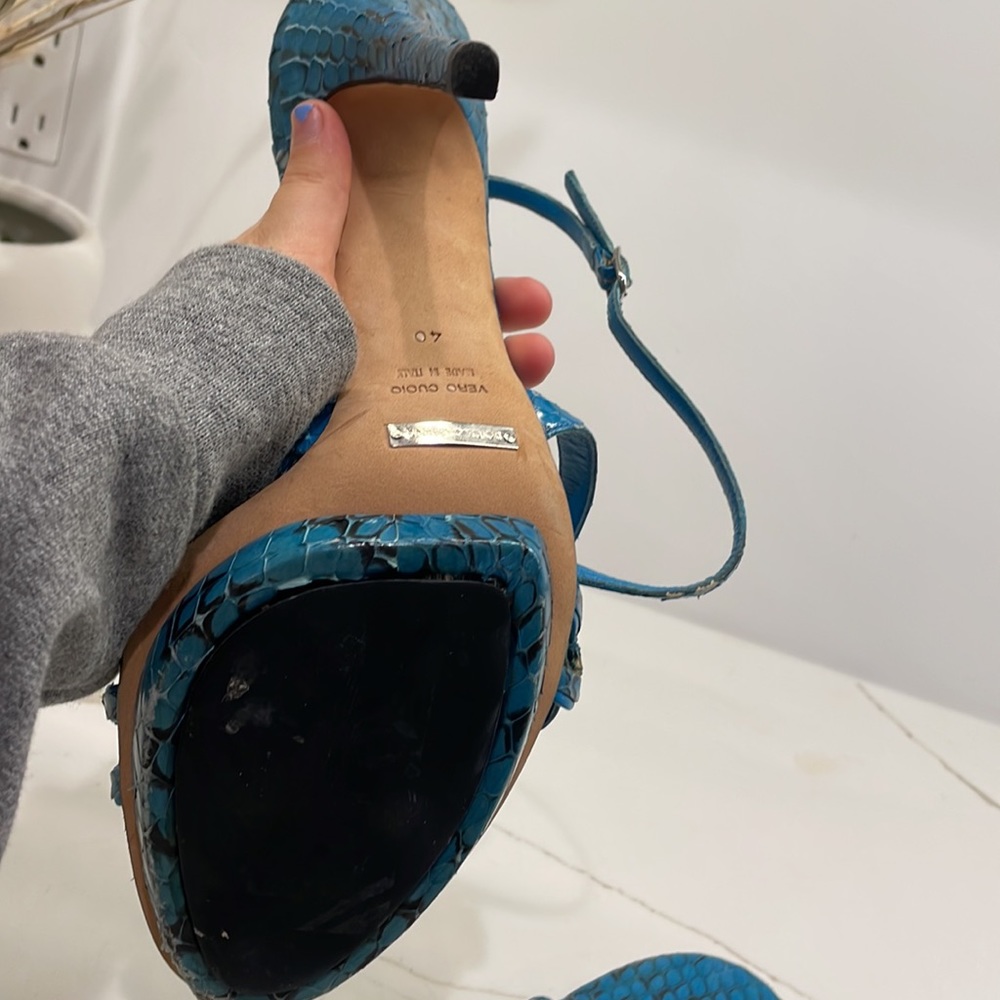 Python blue strapy sandals - Picture 5 of 5